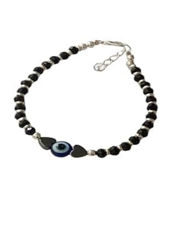Bhumi Creation Stylish Fancy Collection black anklet Traditonal Alloy Anklet - Image 1