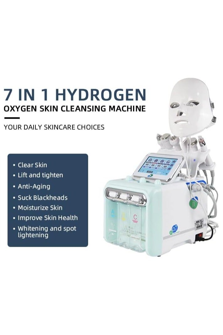 جهاز هيدرافيشال احترافي 7 في 1 مع محلول 400 مل AS1 SA2 AO3 هيدروجين أكسجين متعدد الوظائف لتجديد البشرة وإزالة حب الشباب - Image 3