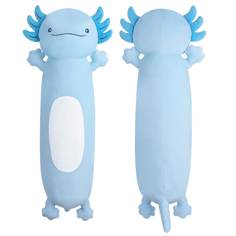 Dalmao 36 inch Cute Giant Blue Axolotl Plush Soft Body Pillow Large Axolotl Stuffed Animals Toy Squishy Plushies Gifts for Kids Boys Girls Birthday Valentines - Image 2
