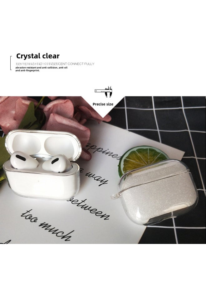 Generic - Suitable For Airpods Transparent Pro2 Earphone Case 3 Generation Apple Bluetooth Earphone Case Earphone Case Pro Protective Cover-Color:TPU Soft Shell-nude Makeup (no Hanging Ears)-Applicable Model: - Image 1