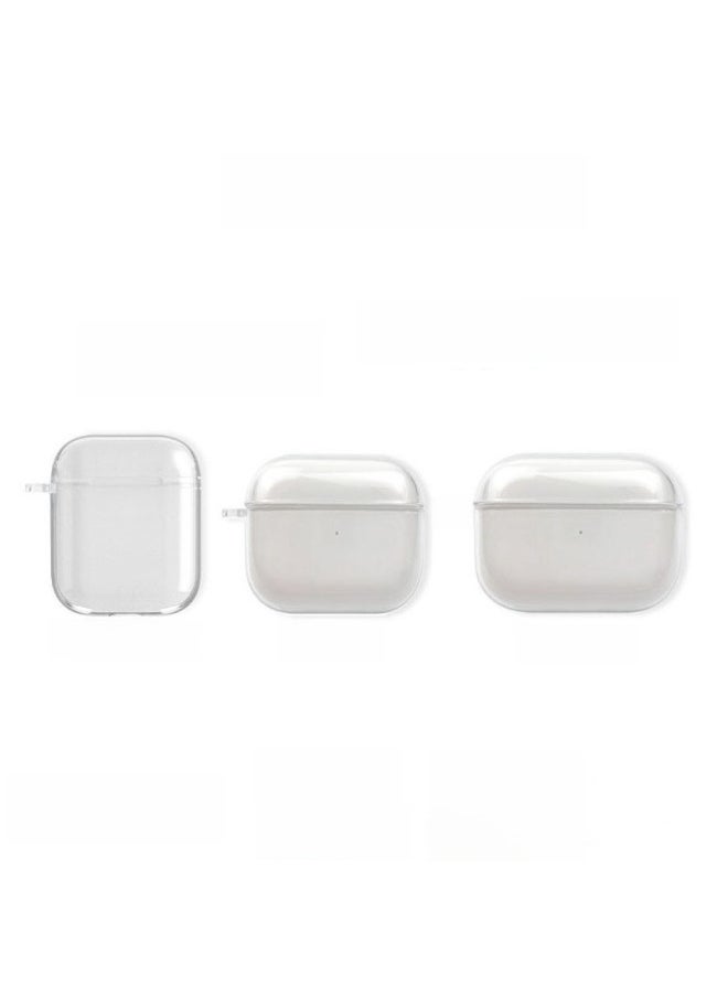 Generic - Suitable For Airpods Transparent Pro2 Earphone Case 3 Generation Apple Bluetooth Earphone Case Earphone Case Pro Protective Cover-Color:TPU Soft Shell-nude Makeup (no Hanging Ears)-Applicable Model: - Image 1
