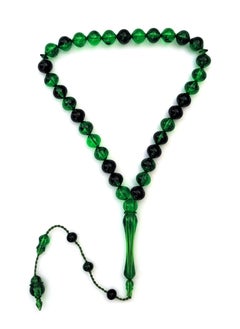 33 Count Muslim Prayer Beads - Green Round