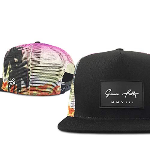 Grace Folly Trucker Hat for Men & Women. Snapback Mesh Caps (US, Alpha, One Size, One Size, Sunset Beach) - Image 2
