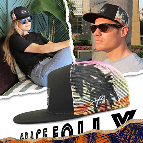 Grace Folly Trucker Hat for Men & Women. Snapback Mesh Caps (US, Alpha, One Size, One Size, Sunset Beach) - Image 3