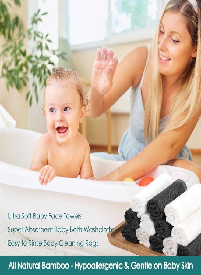 JEFFSUN مناديل استحمام للأطفال 6 عبوات، 10x10 بوصة مناديل بيضاء صغيرة ناعمة للغاية للوجه والجسم، منشفة وجه لطيفة وآمنة للبشرة الحساسة، هدايا أساسية للاستحمام للأطفال حديثي الولادة والأطفال الصغار - Image 5