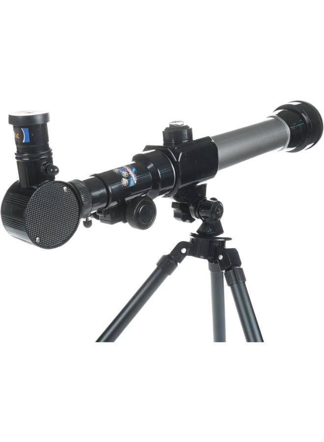 تلسكوب فلكي مع حامل ثلاثي، عدسات تكبير 20x 30x 40x – أسود - Image 2