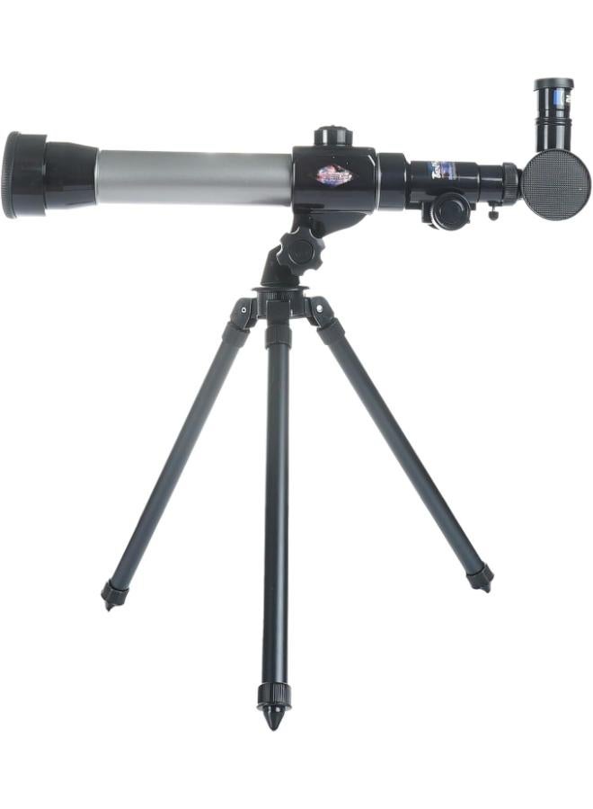 تلسكوب فلكي مع حامل ثلاثي، عدسات تكبير 20x 30x 40x – أسود - Image 3
