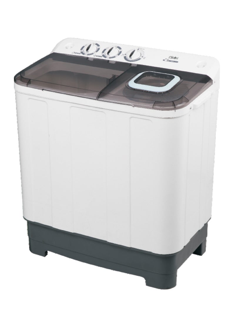 Clikon Large  Semi Automatic Twin Tub Washing Machine With Turbo Wash Technology, Top Load Mechanism, 12.5 Kg Capacity With magic Filter CK614 White - Image 2