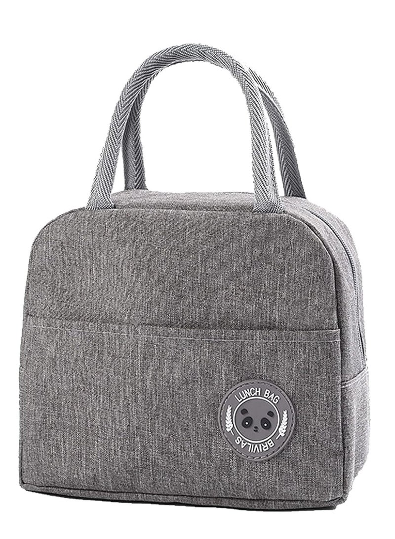 Arabest Lunch Bag, Foldable Insulated Lunchbox Tote Bag, Picnic Handbag for Women, Adults, Students and Children Nylon 15 x 4 x 4 cm
Grey  - Image 1