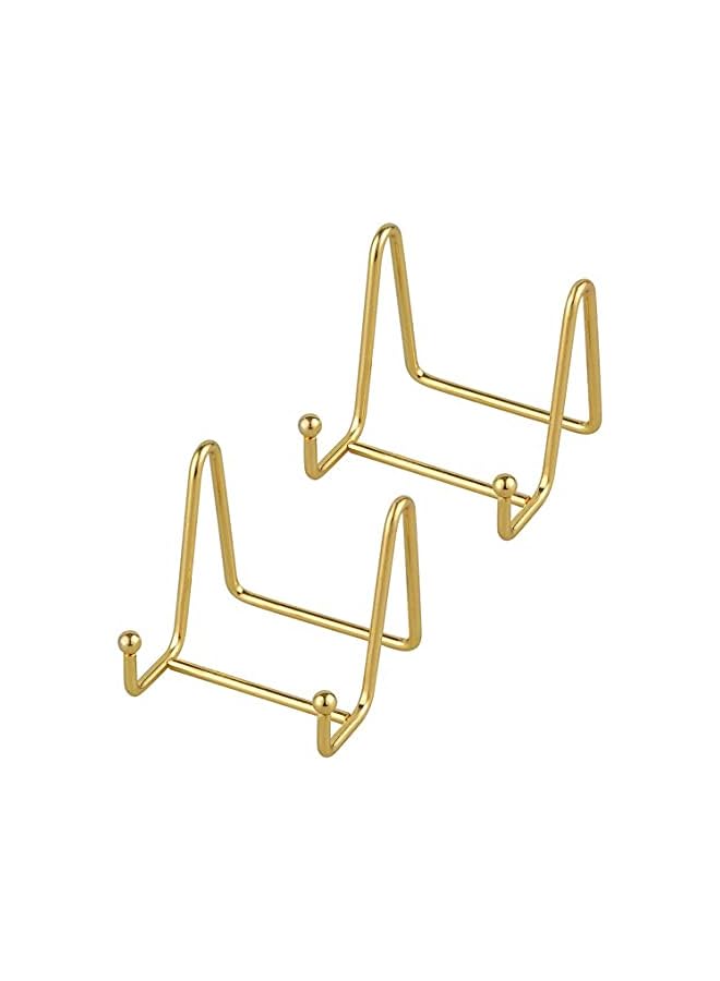 The Bros 2 Pack 3 Inch Plate Stands for Display Iron Easel Plate Holder Display Stands Metal Frame Holder Stands for Pictures, Photo, Decorative Plate Dish and Tabletop Art - Image 2