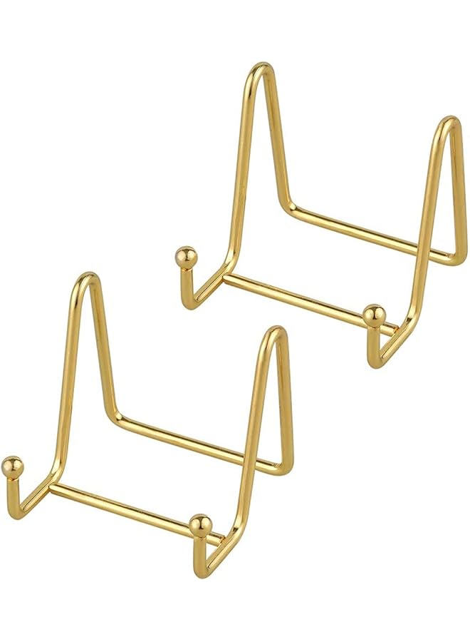The Bros 2 Pack 3 Inch Plate Stands for Display Iron Easel Plate Holder Display Stands Metal Frame Holder Stands for Pictures, Photo, Decorative Plate Dish and Tabletop Art - Image 1