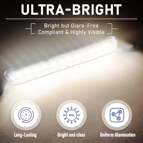 Melphan-Auto Xenon White LED License Plate Light, 12V DC Ultra Bright Assembly Replacement, Waterproof and Durable, Universal License Plate Light for Car Trailers RV Truck UTV ATV Boats. - Image 4