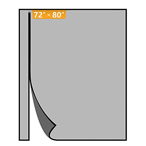 Yotache Reversible Left/Right Opening Magnetic Screen Door Fits 72 x 80 inch Doors, Screen Size 74" x 81", Strong Magnets Anti-Tearing Polyester Mesh for Front/Back Patio Sliding Door, Black - Image 1