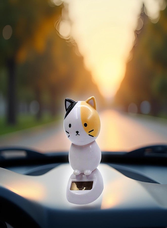 WaigN Solar Wobble Figures, Solar Dancing Cat, Bobble Head Cat Ornaments, Innovative Cat Solar Figure Statue Car Dashboard Decorations Ornaments Solar Bobble Head Figures, Solar Power Kits, Decorations - Image 4