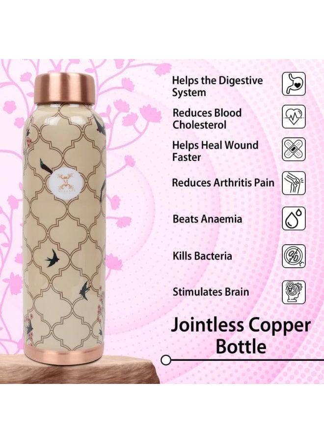 MERCAPE® MERCAPE Elevate Your Hydration Game Pure Copper Water Bottle - Joint Less, Leak Proof (950ml) (Pack Of 2) - Image 4