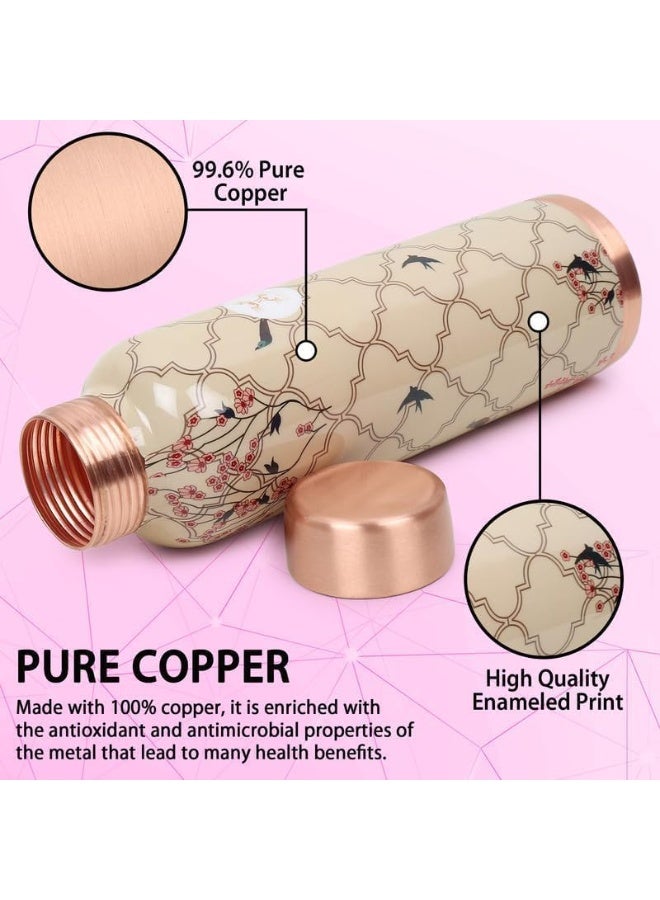 MERCAPE® MERCAPE Elevate Your Hydration Game Pure Copper Water Bottle - Joint Less, Leak Proof (950ml) (Pack Of 2) - Image 5