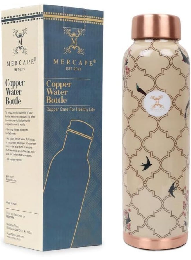 MERCAPE® MERCAPE Elevate Your Hydration Game Pure Copper Water Bottle - Joint Less, Leak Proof (950ml) (Pack Of 2) - Image 3