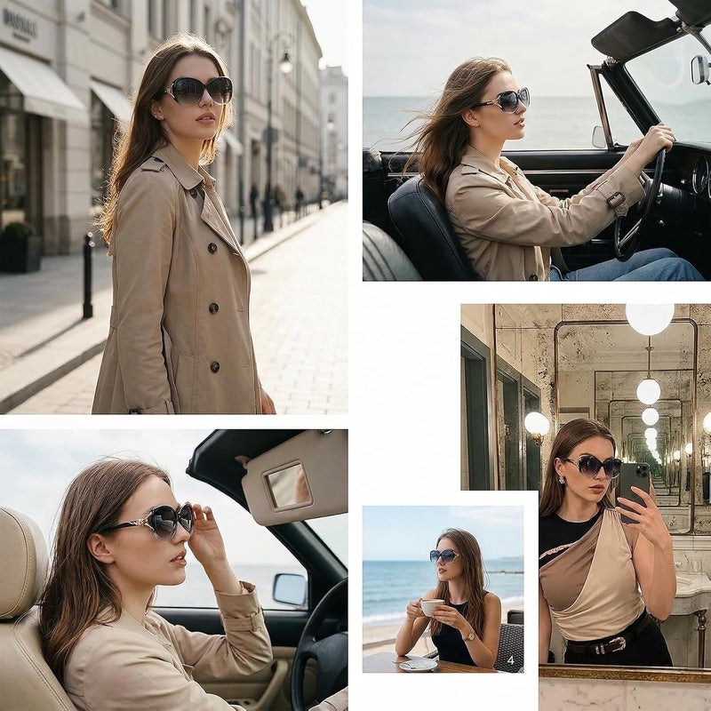 FIMILU Sunglasses for Women Trendy Polarized Sunglasses Oversized Big Sun Glasses Ladies Shades UV Protection | Fits Over Glasses ≤5.4"x1.65". Side Shields Block Sun & Wind. Weighs Only 1.1 oz—Light enough for All-day Comfortable Driving - Image 5