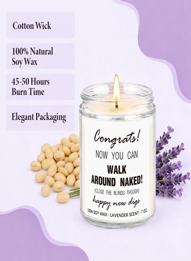 SEVENWELL Housewarming Gifts New Home, Funny Lavender Scented Soy Candle for Women Men, New Home Gift Ideas for Couple Friends New Homeowner, First Apartment Essentials (7oz Jar Candle) - Image 4