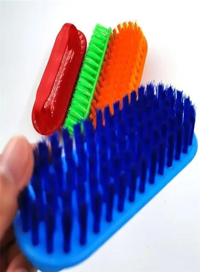 FOLA MOOLYAVAAN Products Cloth Washing Soft Bristles Brush for Cleaning Clothes,Laundry Scrub Brush with Handle,Laundry Plastic Wet and Dry Brush (Pack of (2) - Image 2