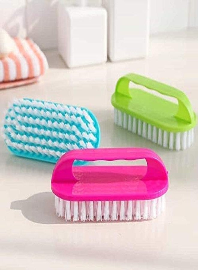 FOLA MOOLYAVAAN Products Cloth Washing Soft Bristles Brush for Cleaning Clothes,Laundry Scrub Brush with Handle,Laundry Plastic Wet and Dry Brush (Pack of (2) - Image 1
