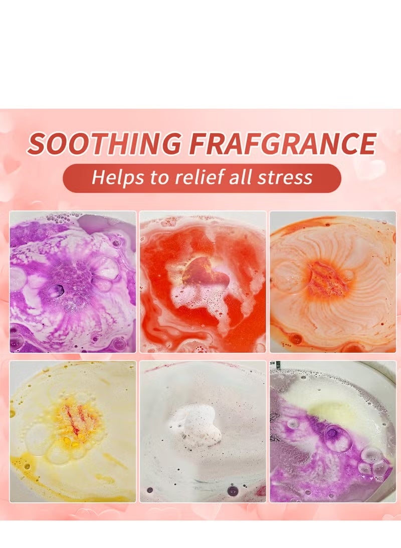 Bath Bombs Gift Set, 9 Pack Organic & Natural Essential Oil Handmade Bombs, with Shea Butter and Glycerin, Natural Bomb Fizzies for Relaxing, Spa Gifts for Women - Image 3
