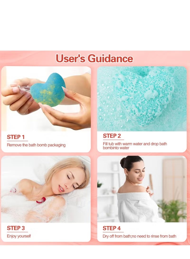 Bath Bombs Gift Set, 9 Pack Organic & Natural Essential Oil Handmade Bombs, with Shea Butter and Glycerin, Natural Bomb Fizzies for Relaxing, Spa Gifts for Women - Image 5