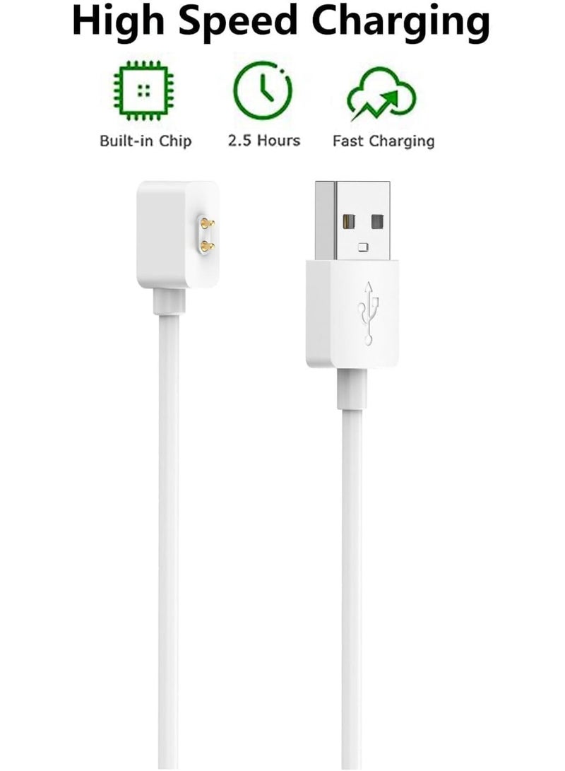 SOLARAE 2 Pack Magnetic Charging Cable Compatible with Xiaomi Mi Band 8 and for Redmi Band 2/Watch 3 Lite/Watch 3 Active, 3.3ft USB Charging Cable Stand Dock Smartwatch Accessories (White) - Image 3