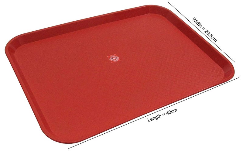 Olrada Home/Restarunt Food Serving Tray, Plastic Big 2pc Set - Image 2
