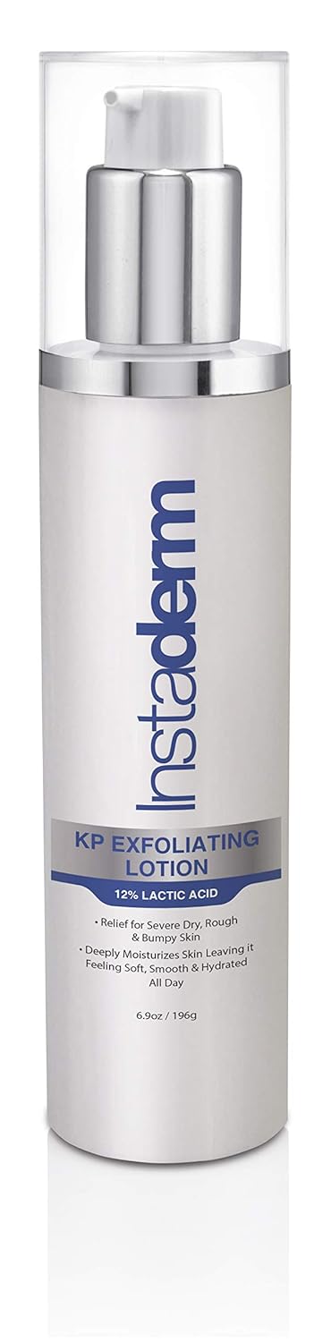 Instaderm Keratosis Pilaris Treatment KP Bump Eraser Smoothing Exfoliating Moisturizing Lotion for Rough Dry Flakey  Bumpy Skin Conditions with Lactic Acid AHA Smooth Skin Body Cream