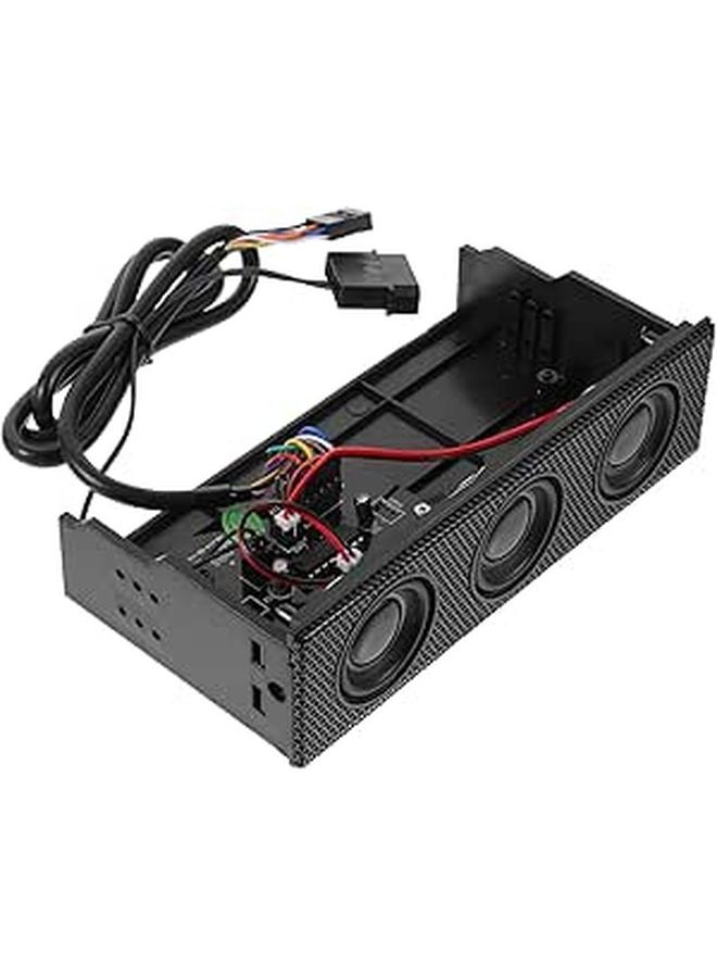 VILLCASE PC Front Panel Stereo Speaker Black Surround Sound Audio Accessory for Computer Case Gaming Desktop Use - Image 1