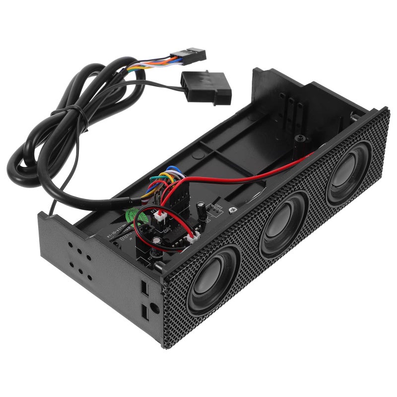 VILLCASE PC Front Panel Stereo Speaker Black Surround Sound Audio Accessory for Computer Case Gaming Desktop Use - Image 2
