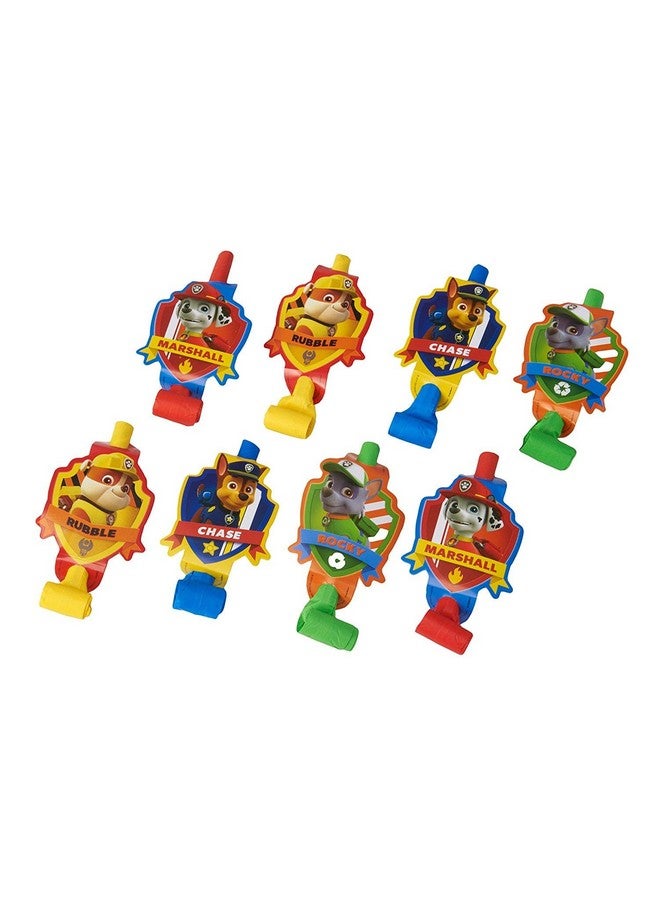Amscan Paw Patrol Multicolor Party Blowouts - 5", 8 Pieces - Perfect Birthday Party Favors for Kids - Image 1