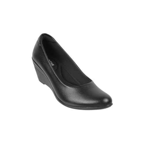 Mochi Women Black Wedge Heel Pump/Formal Shoes UK/6 EU/39 (31-335) - Image 3