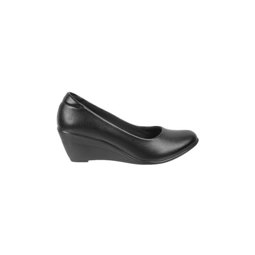 Mochi Women Black Wedge Heel Pump/Formal Shoes UK/6 EU/39 (31-335) - Image 4