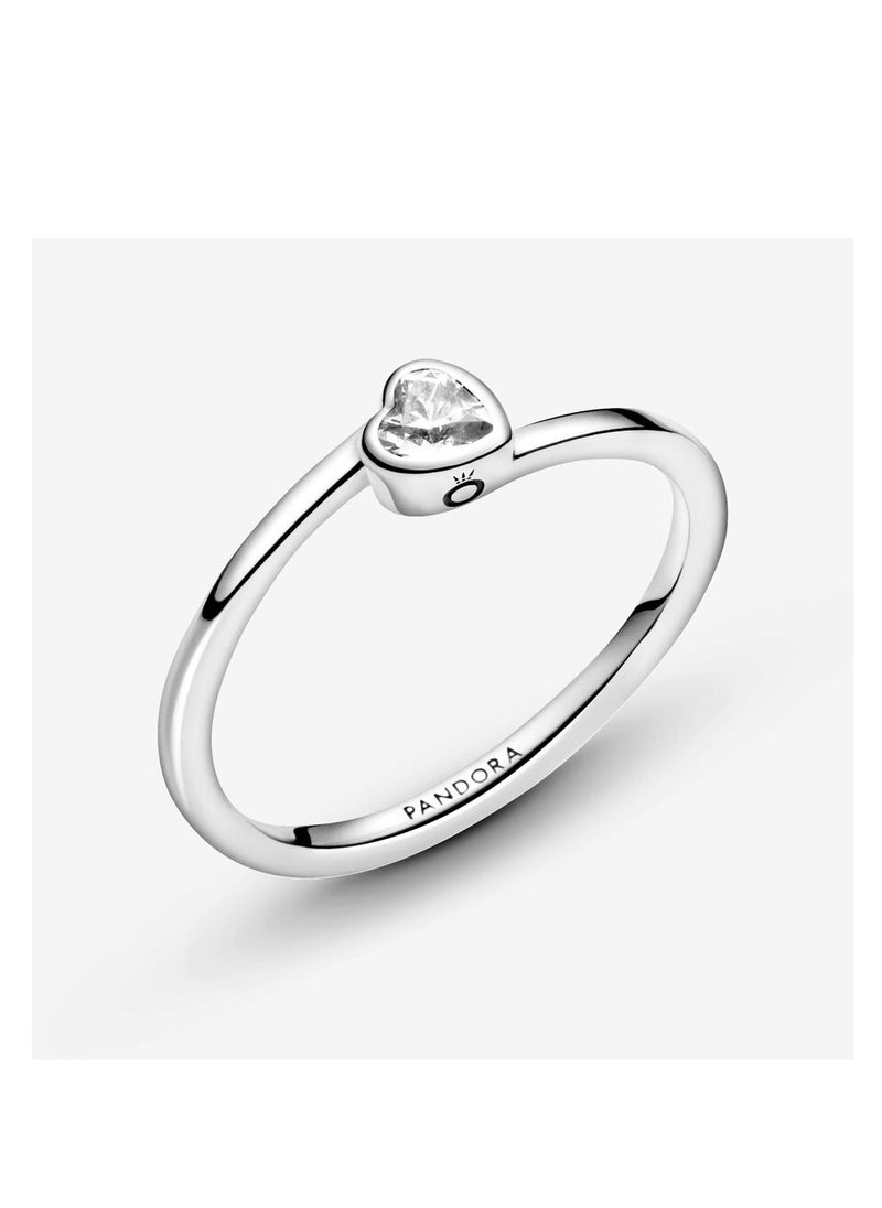 Pandora Violet - Pandora Clear Heart Solitaire Ring - Image 1