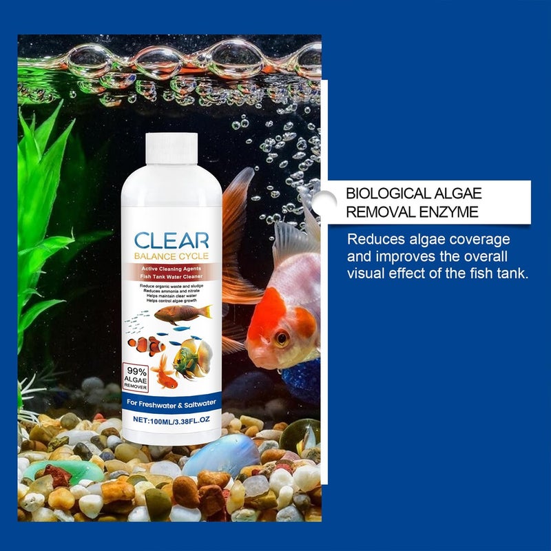 Makbeaty Powerful Aquarium Water Clarifier 100ml - Rapid Water Purification Solution for Freshwater & Saltwater Fish Tanks and Plants - Algae Remover, Safe Water Conditioner, Tablets for Fish Tank - Image 4