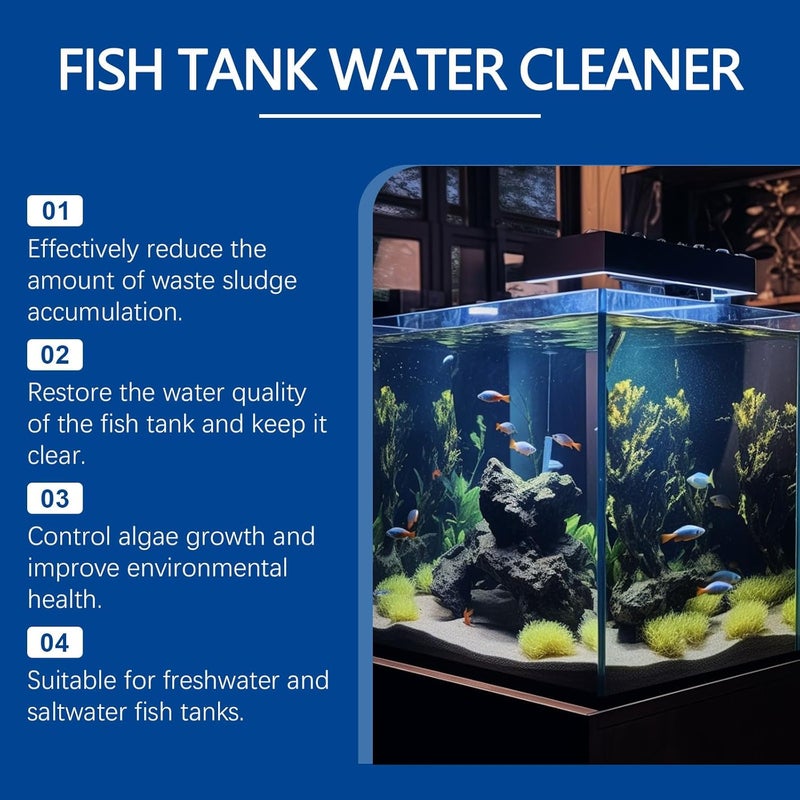 Makbeaty Powerful Aquarium Water Clarifier 100ml - Rapid Water Purification Solution for Freshwater & Saltwater Fish Tanks and Plants - Algae Remover, Safe Water Conditioner, Tablets for Fish Tank - Image 5