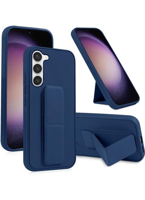 Samsung Galaxy A16 Case with Kickstand and Magnetic Holder, Premium Vertical Strap and Grip with Silicone Holder, multiple viewing positions for Samsung Galaxy A16 (Dark Blue)