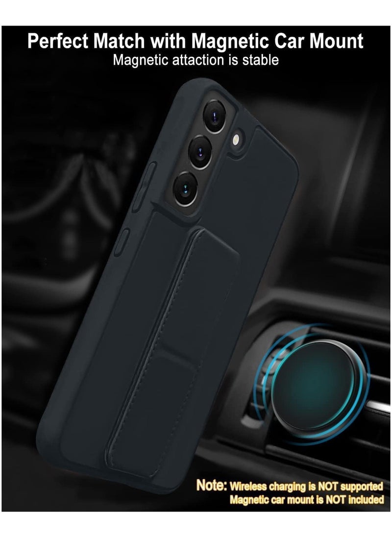 Samsung Galaxy A16 Case with Kickstand and Magnetic Holder, Premium Vertical Strap and Grip with Silicone Holder, multiple viewing positions for Samsung Galaxy A16 (Dark Blue)