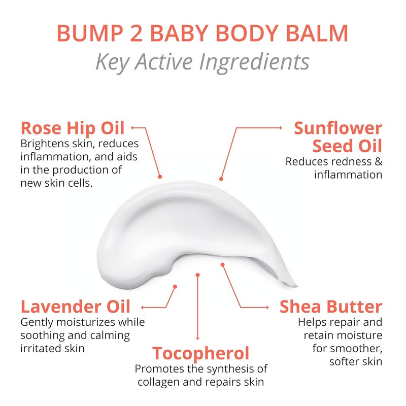 Visha Skincare Bump 2 Baby 5 in 1 Multitasking Body Balm Soothes and Relieves Dry Itchy Skin and Stretch Marks Safe to Use During Pregnancy and Nursing and for Baby Massage 10 oz - Image 3