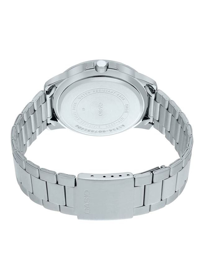 CASIO Men Stainless Steel Analog Wrist Watch MTP-VD01D-1E2VUDF - 45 mm - Silver - Image 2