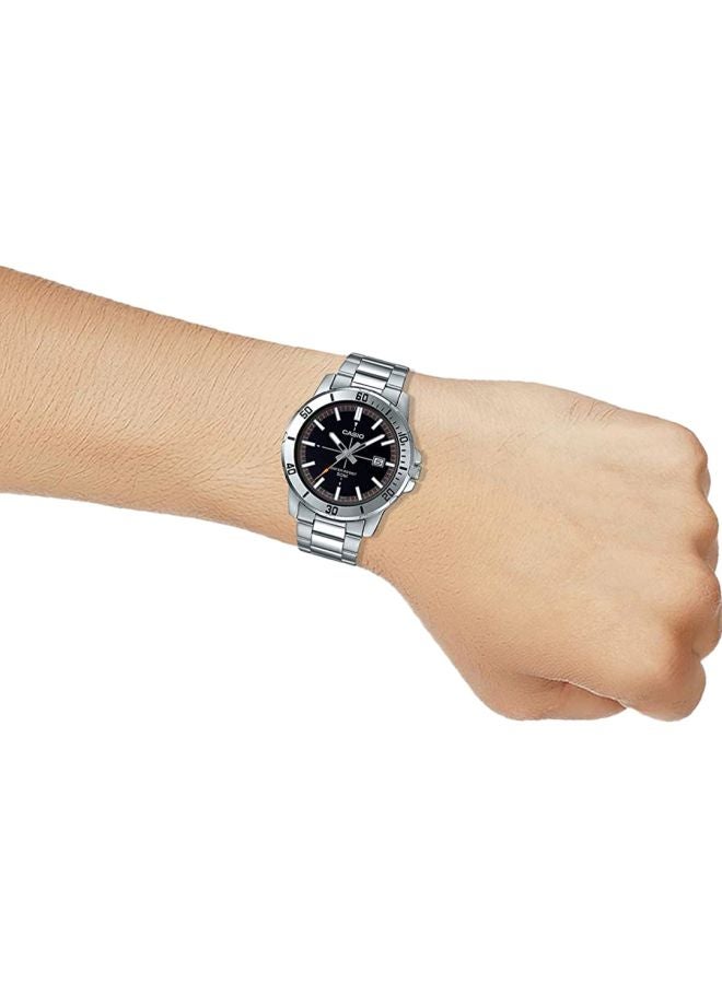 CASIO Men Stainless Steel Analog Wrist Watch MTP-VD01D-1E2VUDF - 45 mm - Silver - Image 5