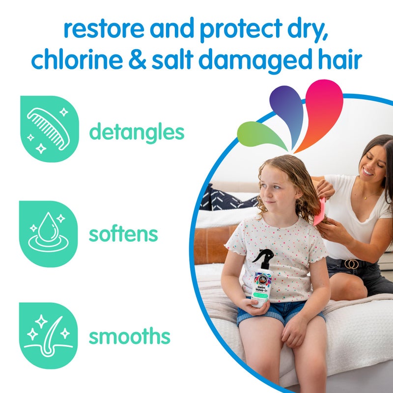 SO COZY SoCozy Swim 2-in-1 Leave In Conditioner Spray & Treatment for Kids Hair (8 Fl Oz, Pack Of 2) Protects & Repairs Pool, Sun & Salt Damaged Hair, Activated Charcoal, Vitamin B5 & Sunflower Seed Extract - Image 3