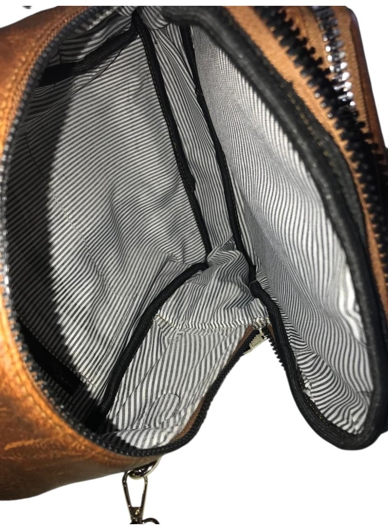 Women’s Backpack + Crossbody Bag with 3 Zippers – Size 28×32 cm - Image 5