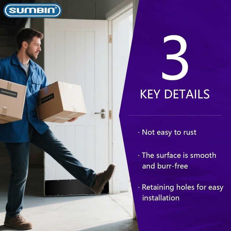 SUMBIN 2 Sets 34x6 Inch Door Dishwasher Kickplate for Residential or Commercial Doors Front or Back Door - Door Plates Exterior or Interior - Image 4