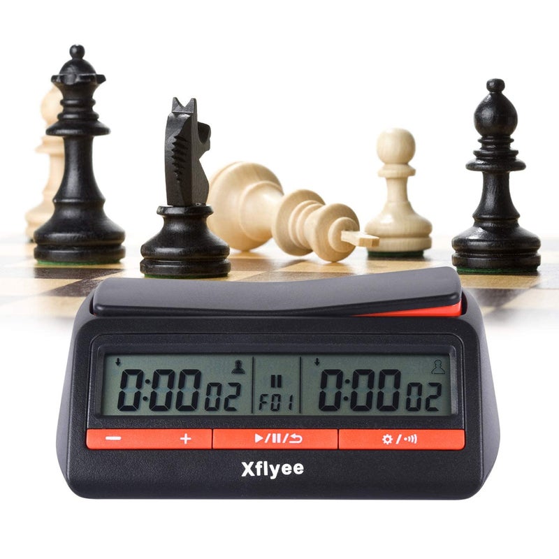 Xflyee [2023 New] Xflyee Chess Clock - Digital Chess Timer, Available for Portable Timer for Board Games and Chess with Bonus and Delayed Countdown Function - Image 2