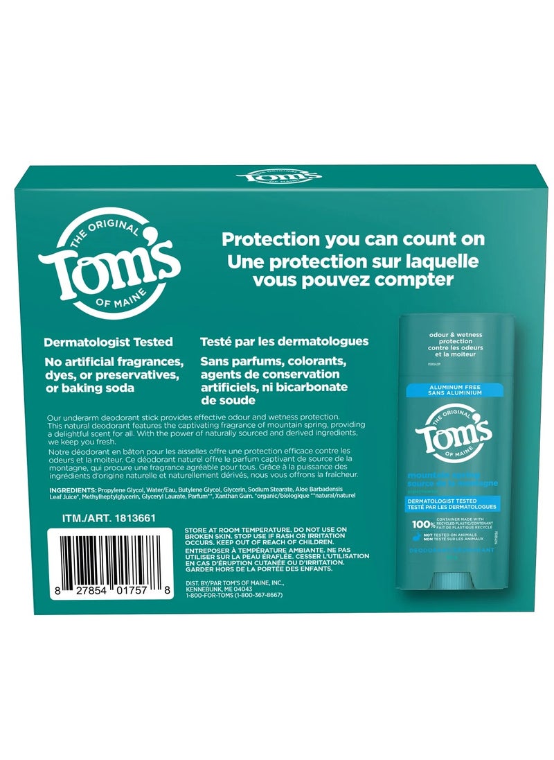 Tom’s of Maine Gentle Defense Deodorant: Soft on Skin, Tough on Odors, Dermatologist Tested & Aluminum Free (3 x 92g)