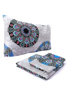 snooze Fitted Bed Sheet set 2pcs, 100*200 cm+ Free Pillowcase, Motifs Circles design  - Image 1