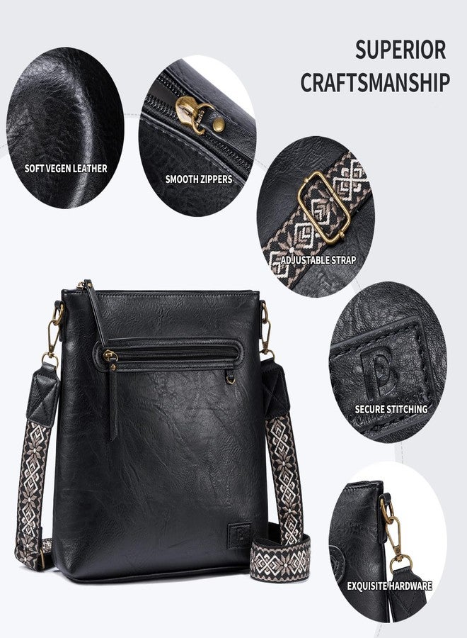 Pomelo Best Crossbody Bags for Women Trendy Vegan Leather Hobo Handbags Fashion Shoulder Purse Black - Image 5